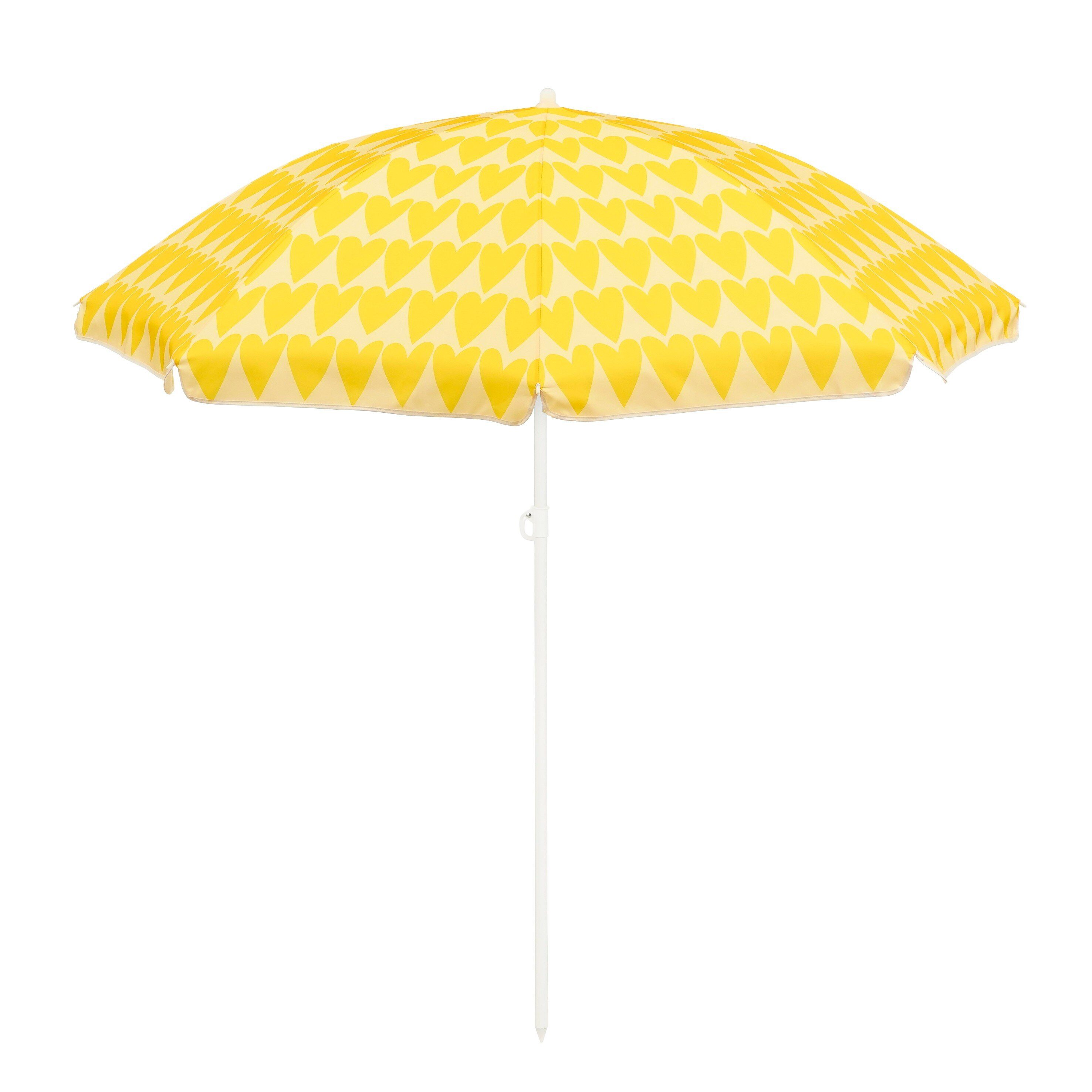 Mica Decorations Sonnenschirm Mica Decorations Parasol Herz gelb - h180xd160cm