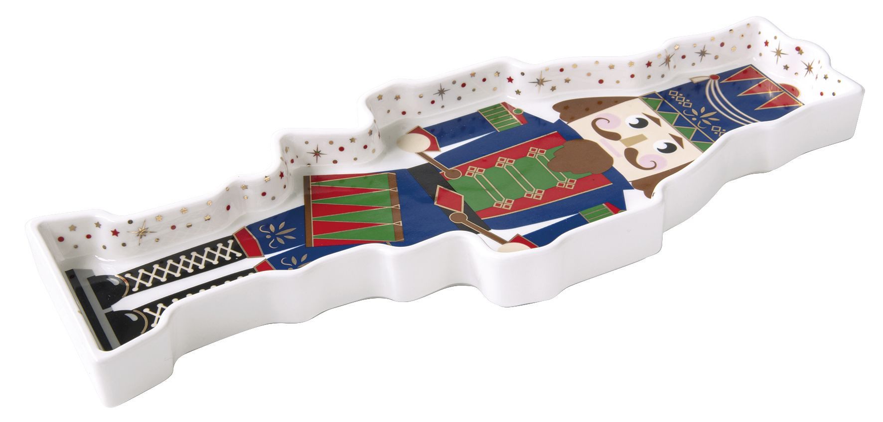 EasyLife Servierschale Nutcracker, Porzellan, Geschenkverpackung, Weiß, Nussknacker, H: 3cm