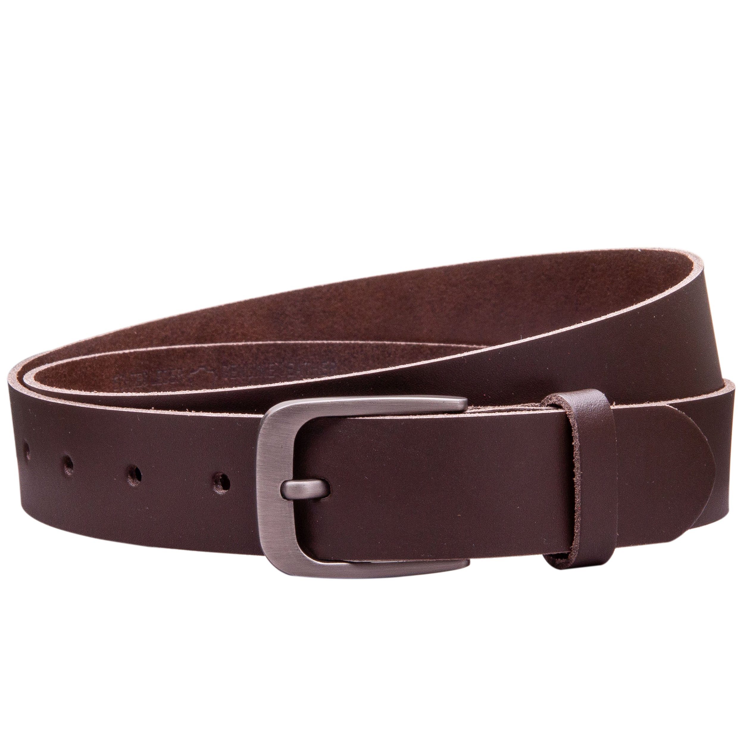 COLOGNEBELT Ledergürtel OM319-SL-Dunkelbraun MADE IN GERMANY, Dunkelbraun K günstig online kaufen