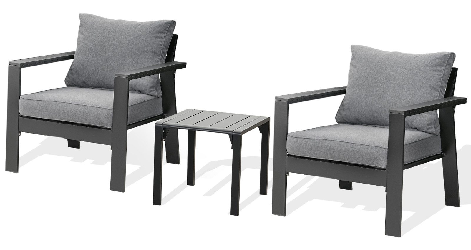 MeXo Gartenlounge-Set Lounge Gartenmöbelset Aluminium, (Kleine Balkonmöbel günstig online kaufen