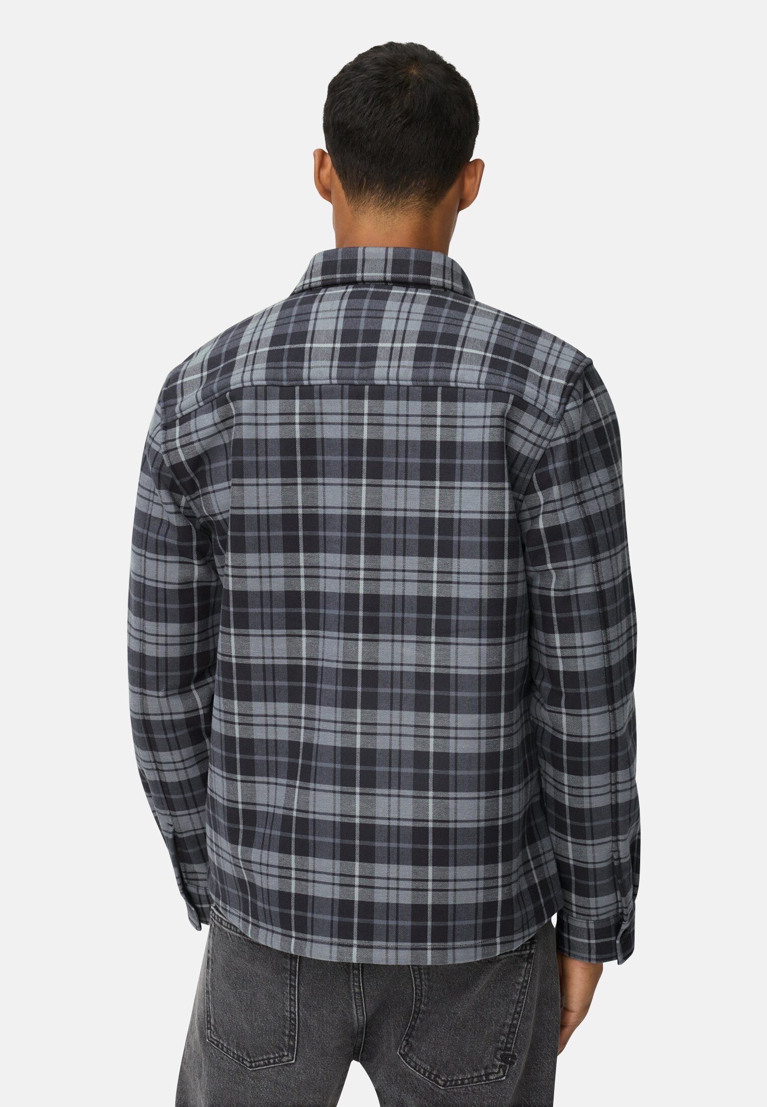 camel active Hemdjacke Overshirt aus reiner Baumwolle Langarm Markenlabel