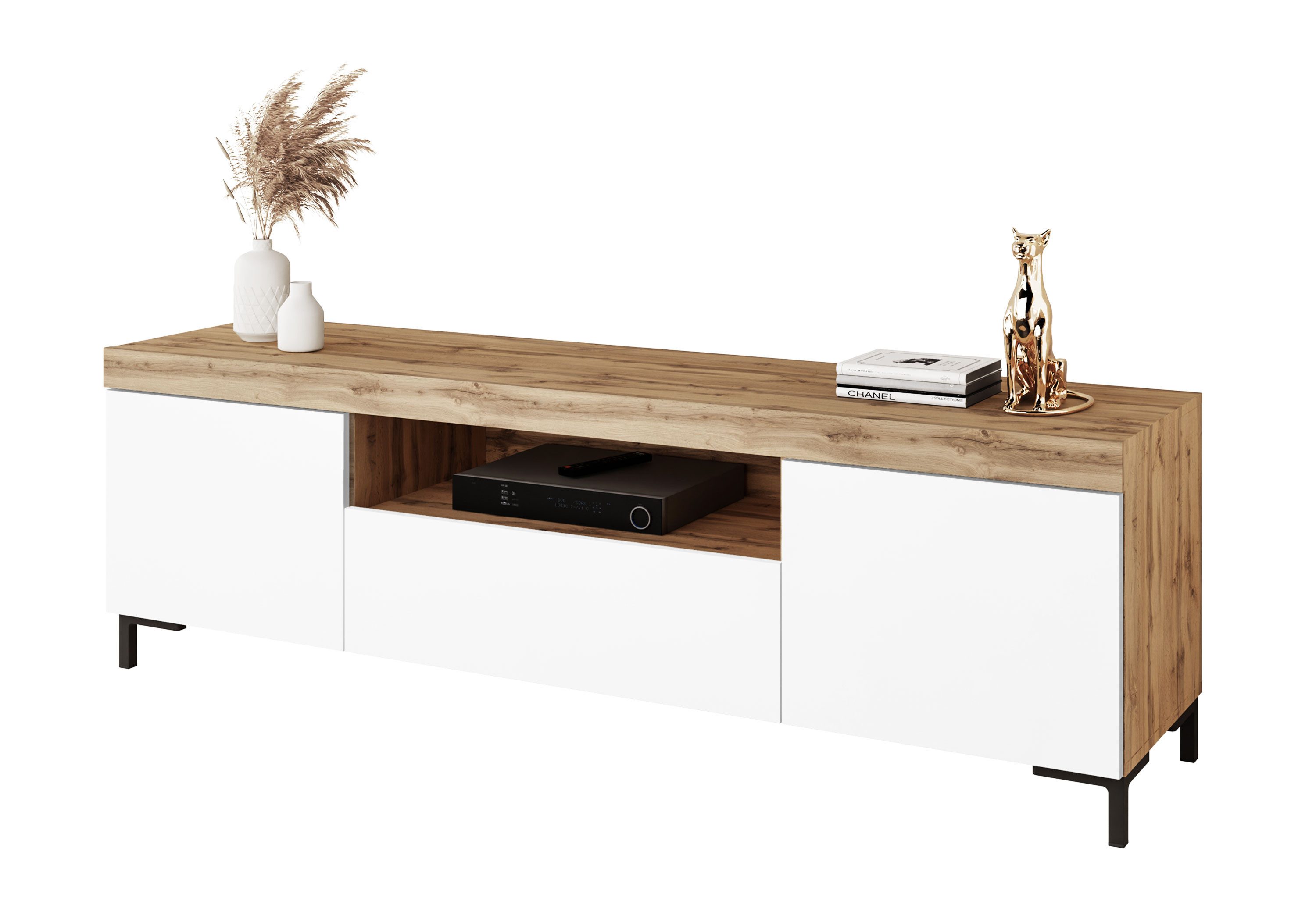 Lookway TV-Schrank YOSHI mit Beinen und Schublade im Industrial Design Breite: 170 cm