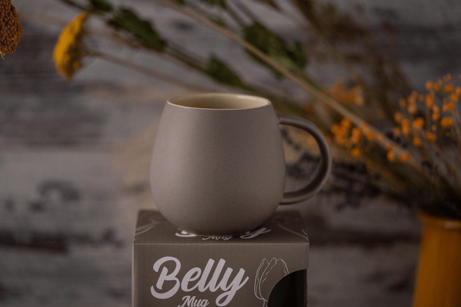 Sallys Tasse Belly Mug, handgemacht aus 400 ml, langer Wärmespeicher durch 100 % Steingut
