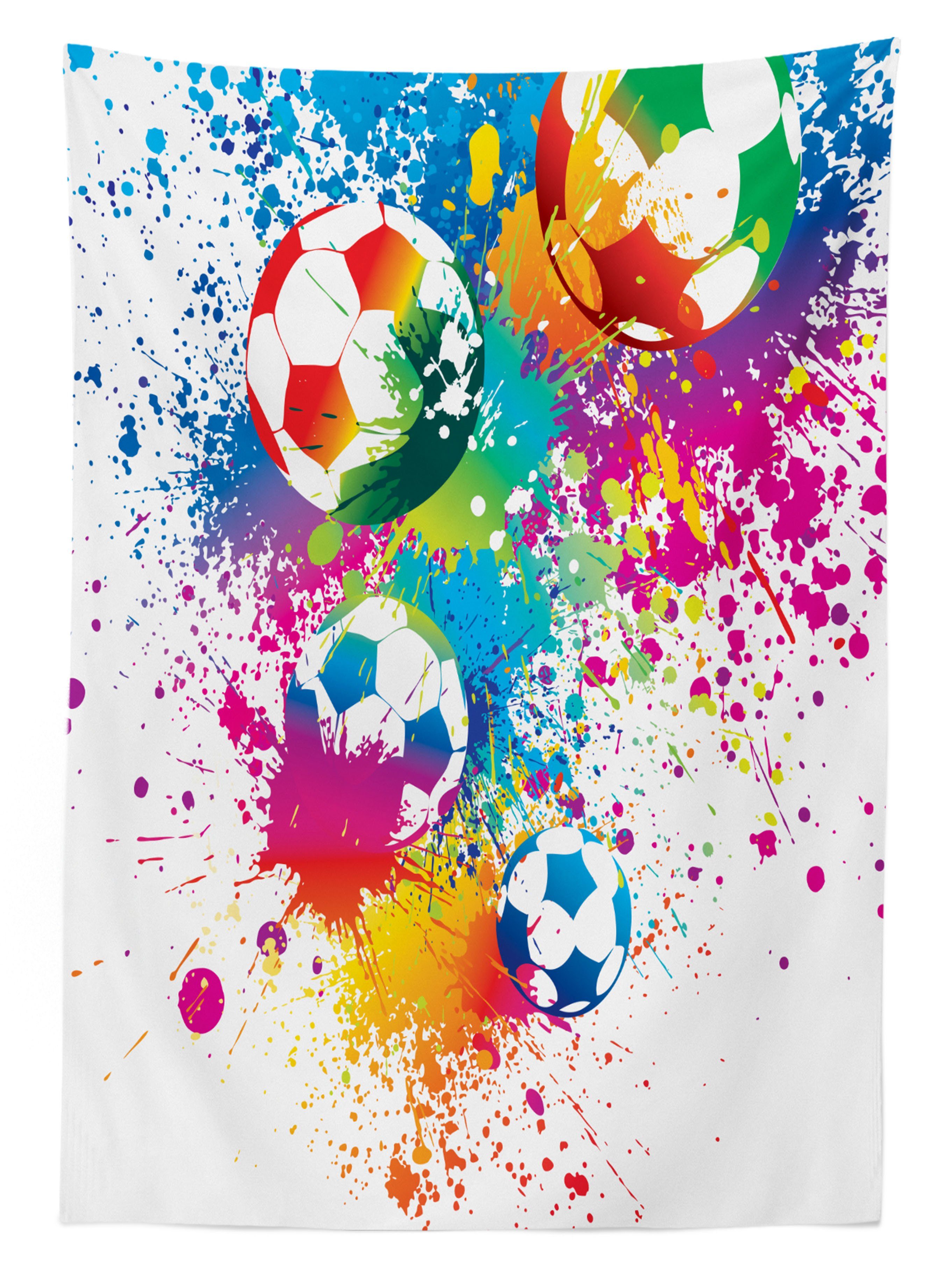 Klare Bereich Abakuhaus geeignet Waschbar Spritzer Fußball Außen Tischdecke Ball Bunter den Farben, Für Farbfest