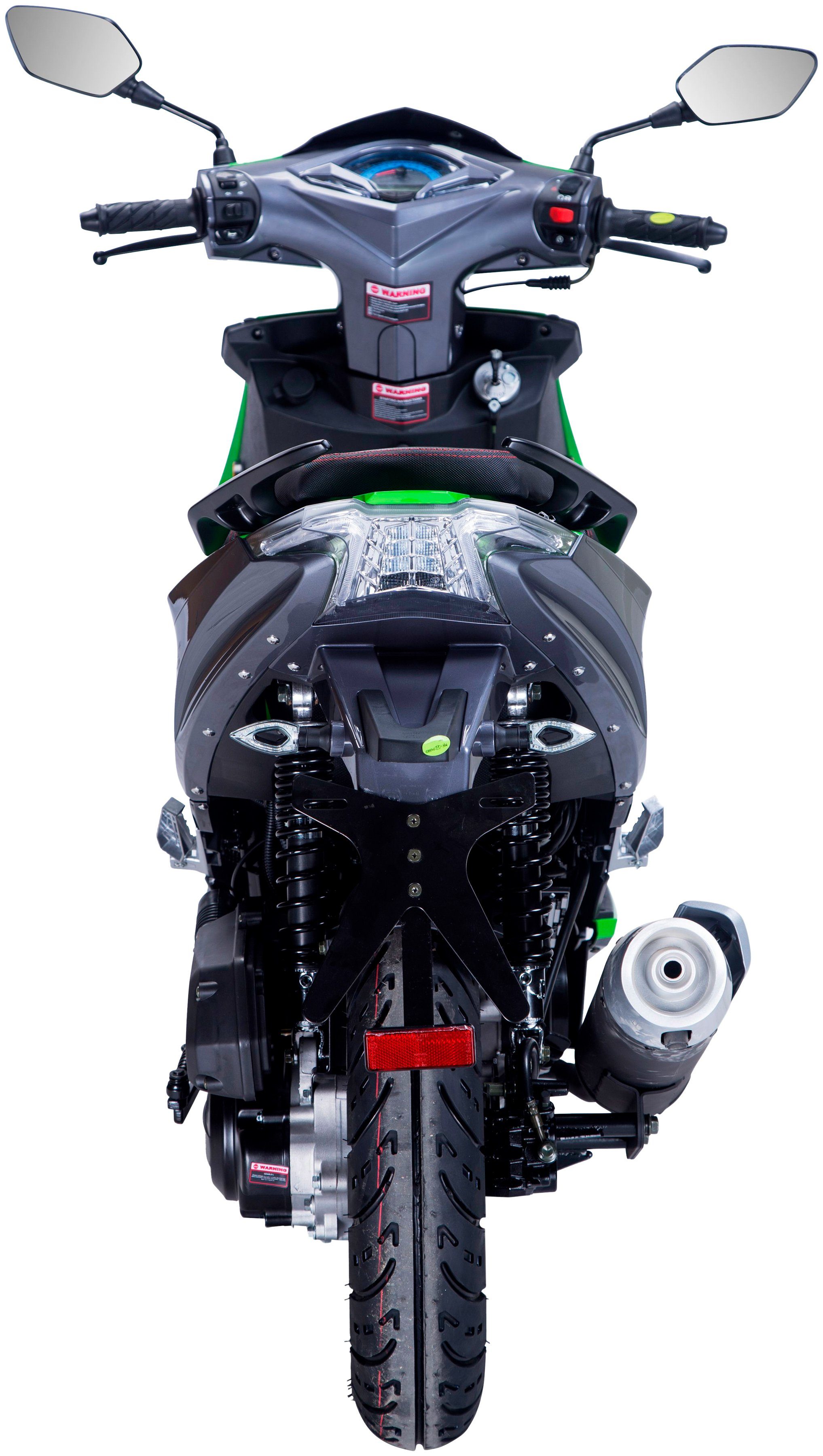 GT UNION Motorroller Striker, schwarz/grün 5 Euro 45 km/h, 50 ccm