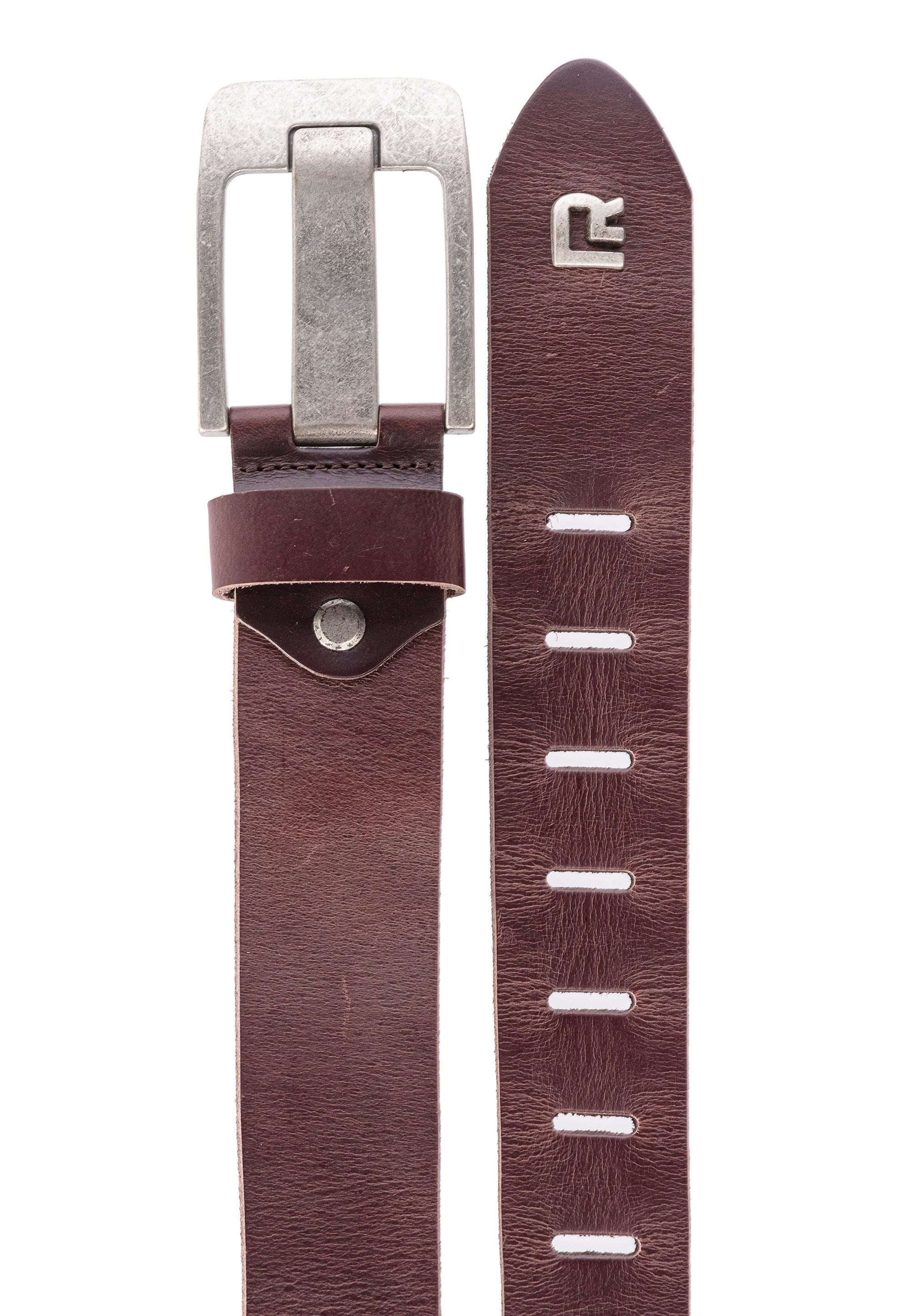 RedBridge Ledergürtel aus Echtleder mit Vintage-Schnalle – Rustikales Desig günstig online kaufen