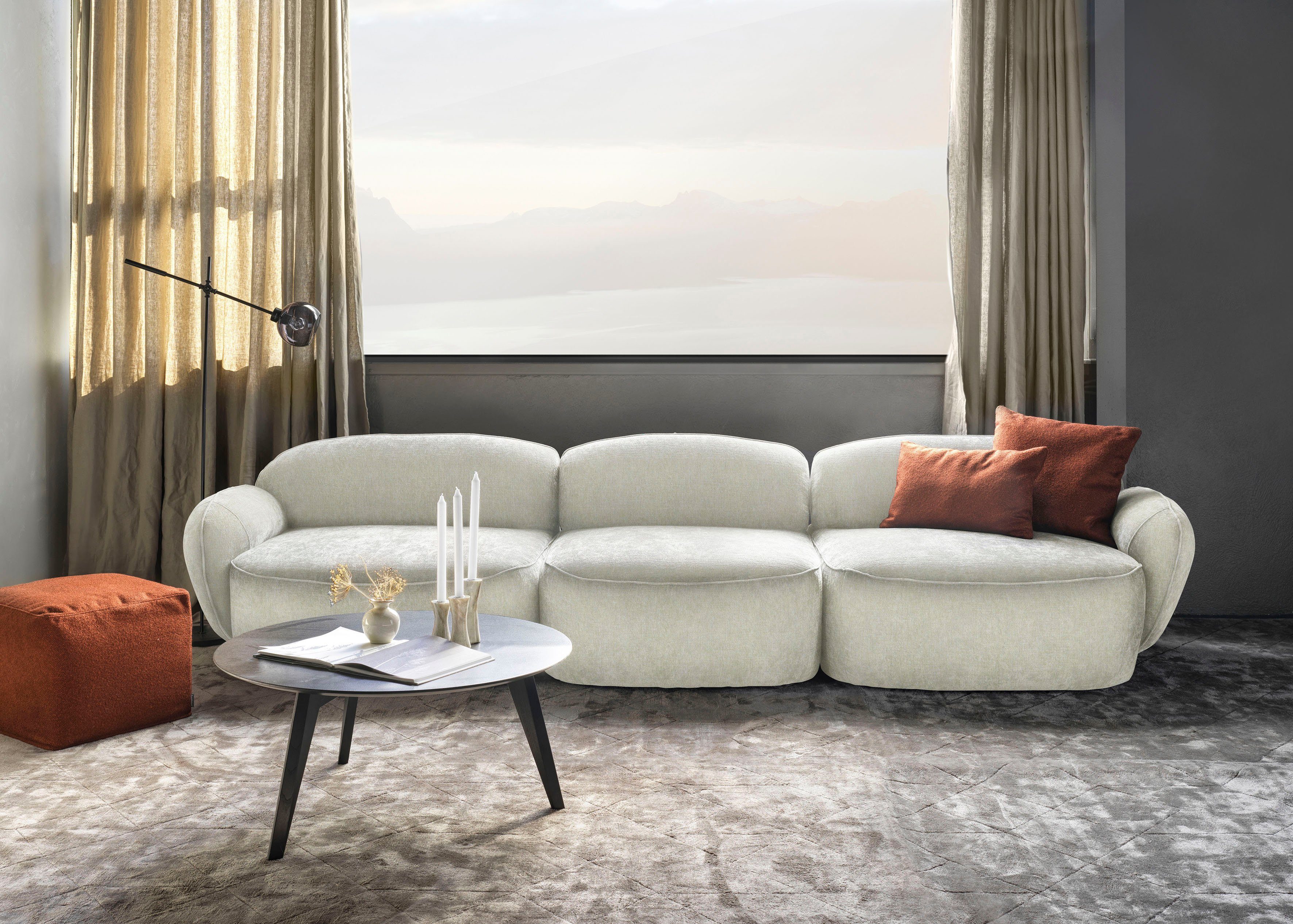furninova 3,5-Sitzer Design Bubble, skandinavischen durch Memoryschaum, im komfortabel