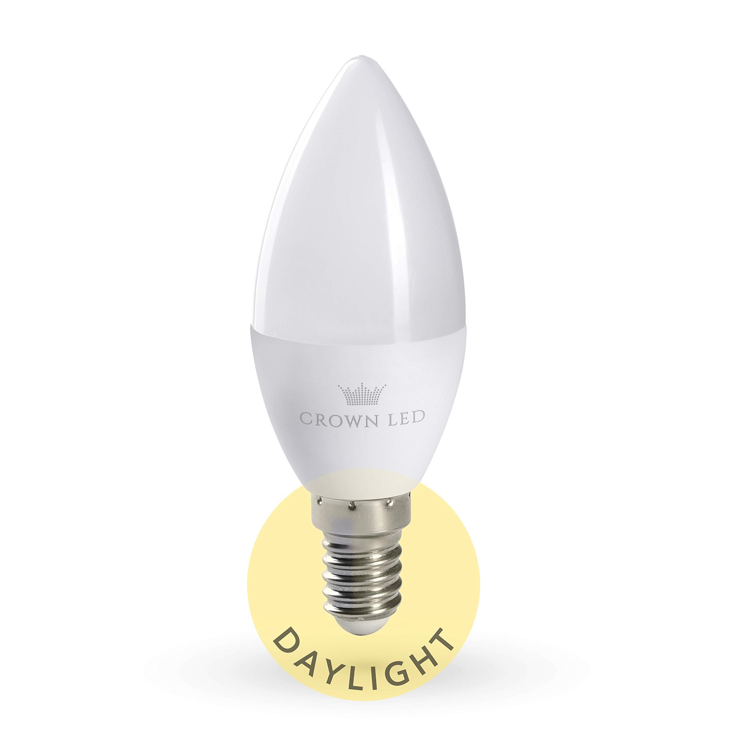 Crown LED Tageslichtlampe 6x LED Glühbirne Vollspektrum, 10.000 LUX, E14, 7W, 6Xklassisch