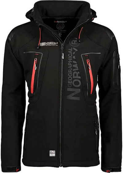 Geographical Norway Softshelljacke Herren Outdoor Herbst Regenjacke Jacke brtechno (1-St) Mit Kapuze