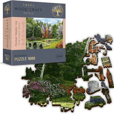 Trefl Puzzle Viktorianisches Haus, Holz Puzzle 1000 WoodCraft, 1000 Puzzleteile, Made in EU