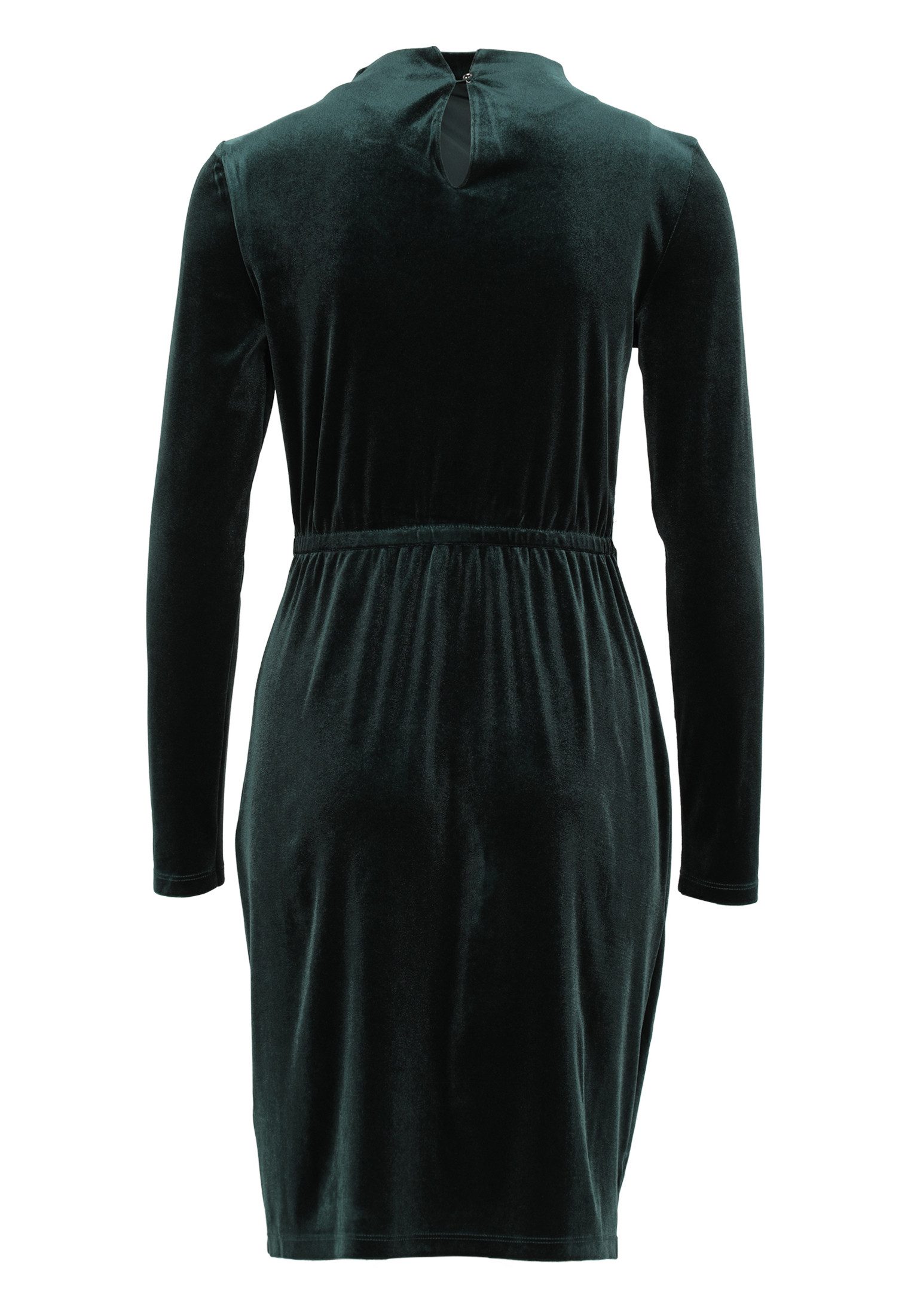 Zero Samtkleid Damen mit Stehkragen drapiert /gerafft