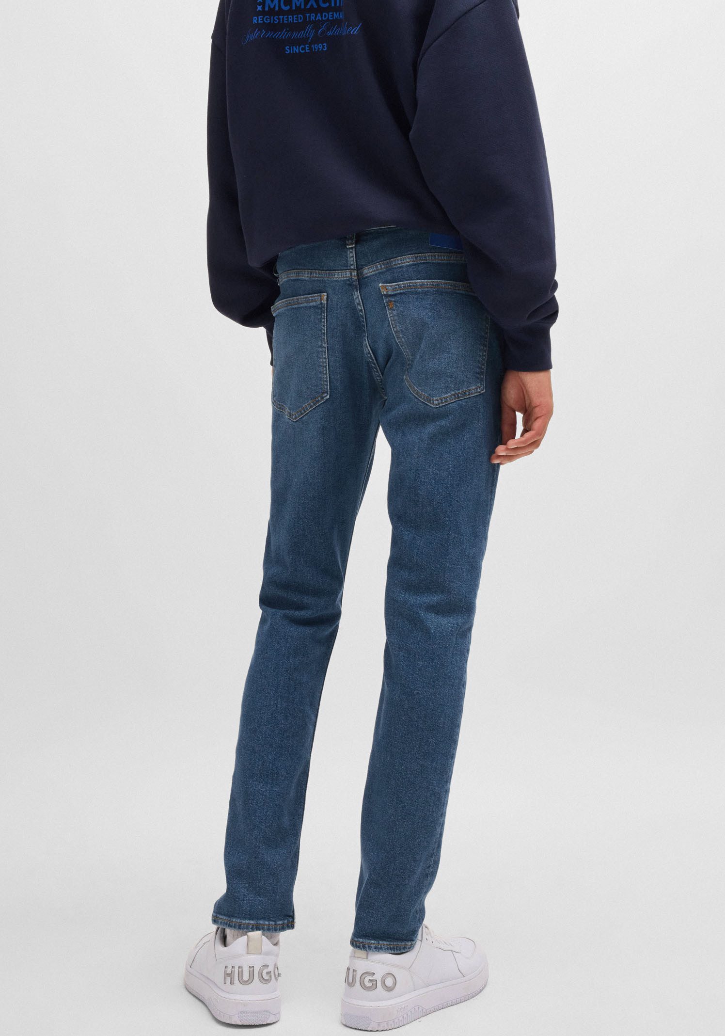 HUGO Blue Slim-fit-Jeans Zane mit angesetztem Bund günstig online kaufen