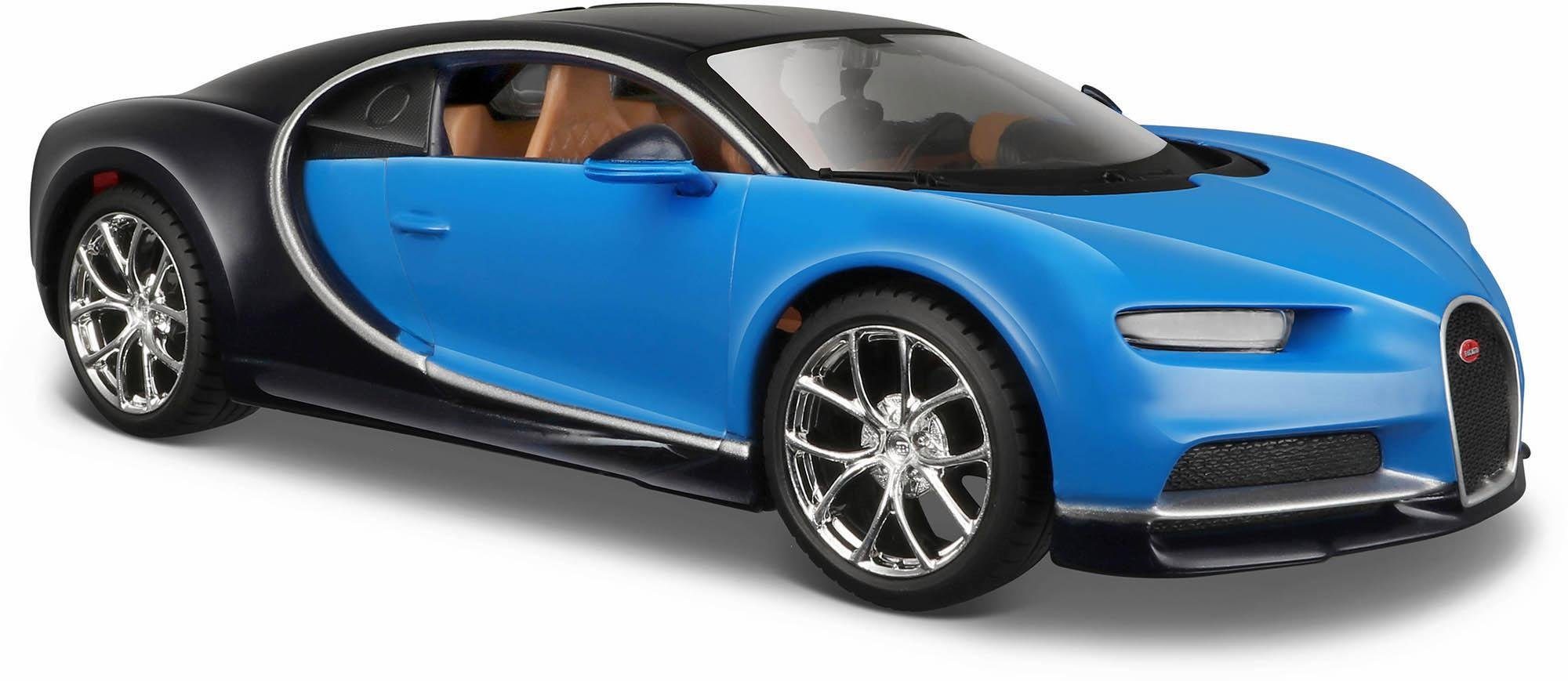 Maisto® Sammlerauto Bugatti Chiron, 1:24, blau, Maßstab 1:24, aus Metallspritzguss