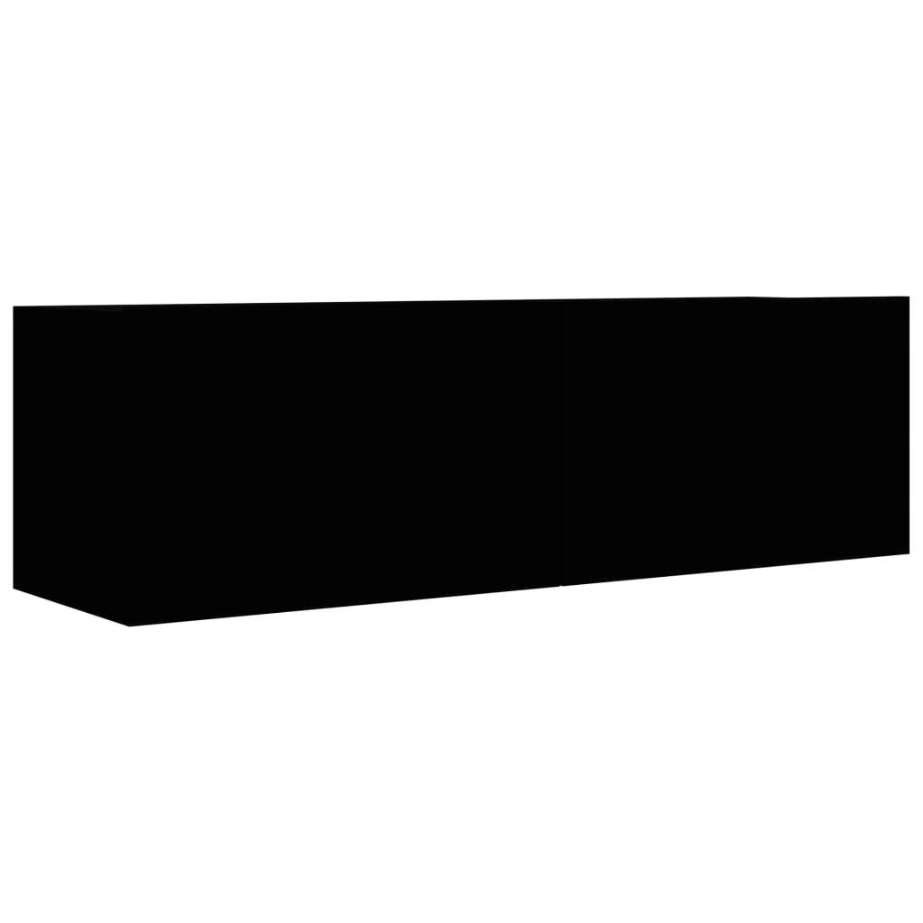 Schwarz TV-Schrank TV-Schrank vidaXL (1-St) Holzwerkstoff cm 100x30x30