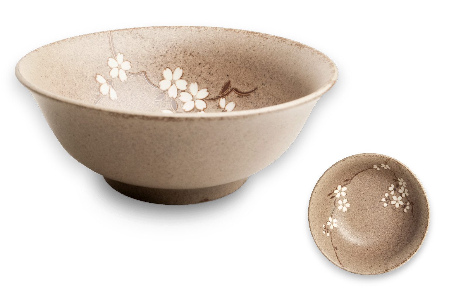 WestCraft Servierschüssel Japan-Bowls ASIATICA, Ramen Bowl Porzellan-Schalen - Anemone 21 cm, Porzellan, (1-tlg), Hochwertig, asiatische Ramen-, Reis-, Nudel-, Udon-, Suppen-Schüssel