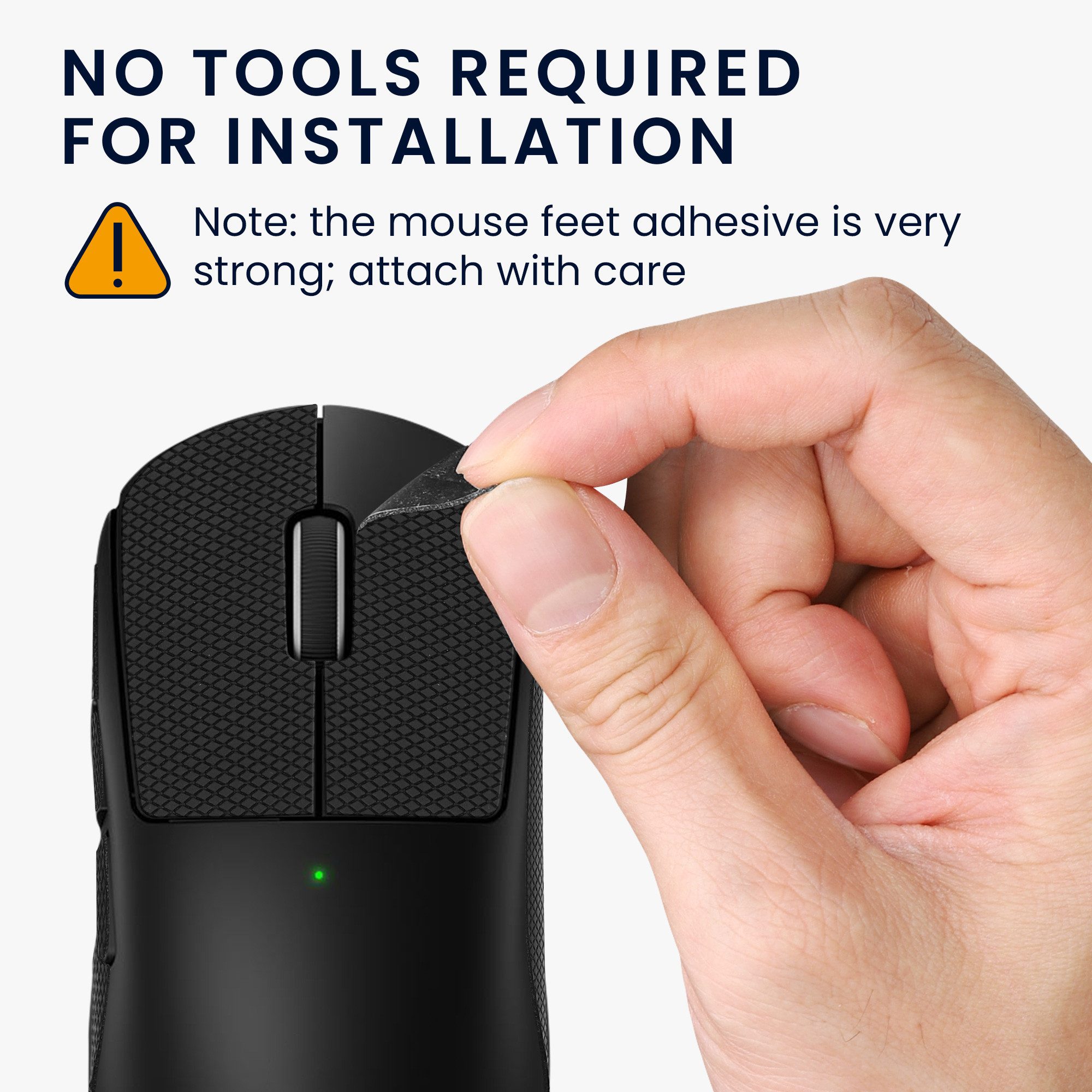 kwmobile Mausfüße Gaming Maus Grip Tape für Logitech G Pro Wireless 2 / Wireless 3 (1-St), Maus Rutschfestes Griffband für PC Maus Schwarz
