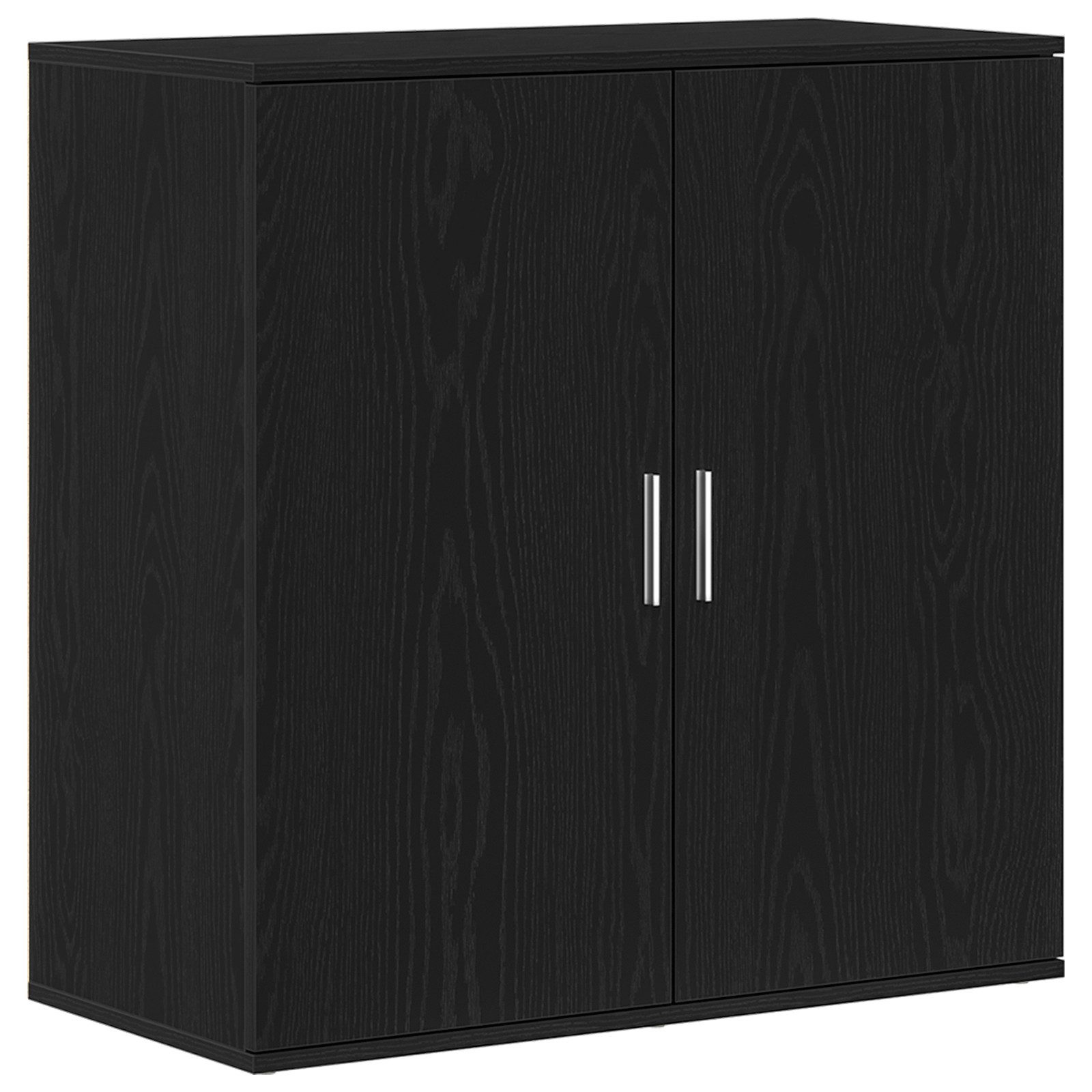 vidaXL Sideboard Sideboard Schwarz Eichen-Optik 79 x 38 x 80 cm Holzwerkstoff (1 St)