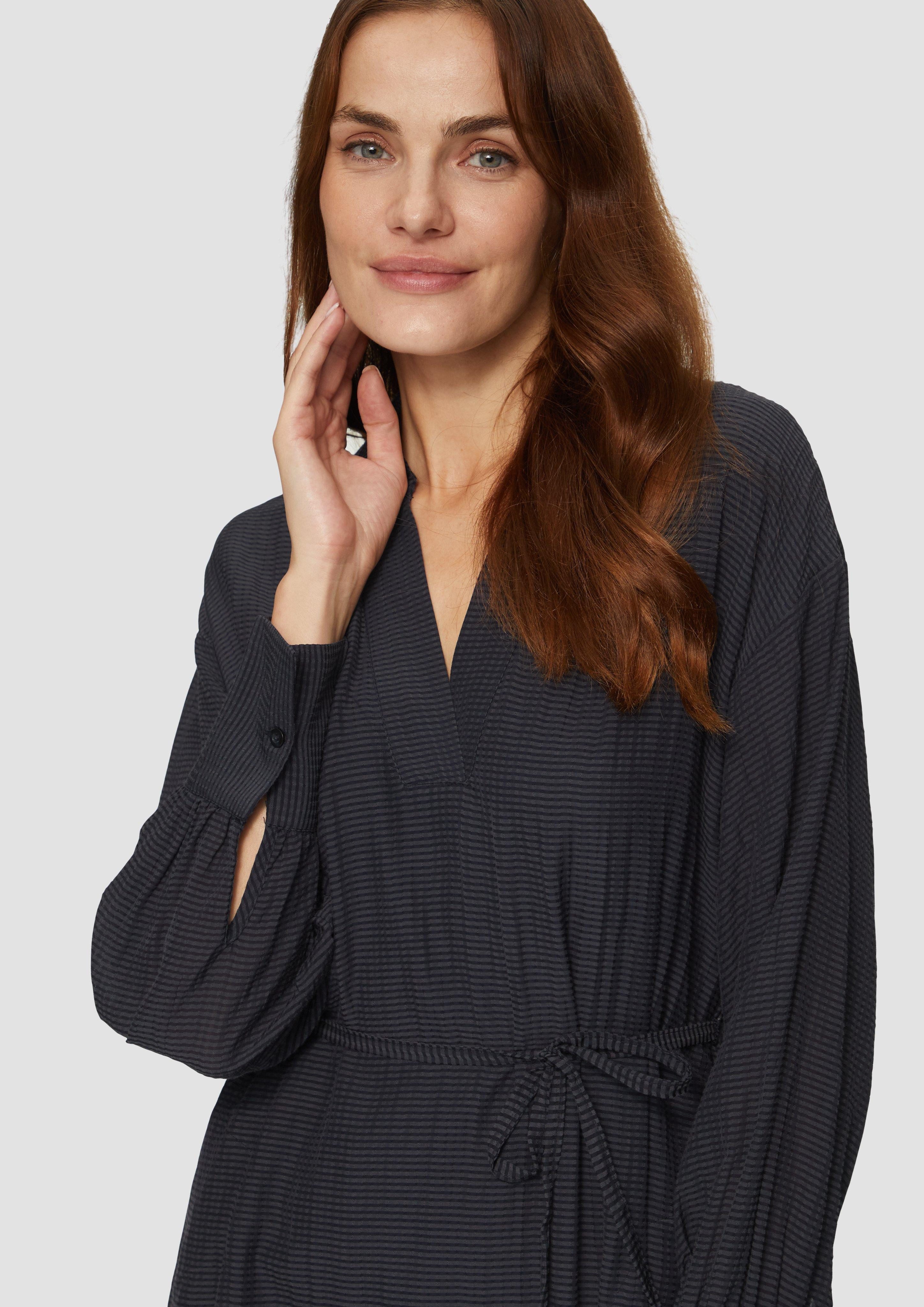 s.Oliver Minikleid Hemdblusenkleid aus Viskosemix mit günstig online kaufen