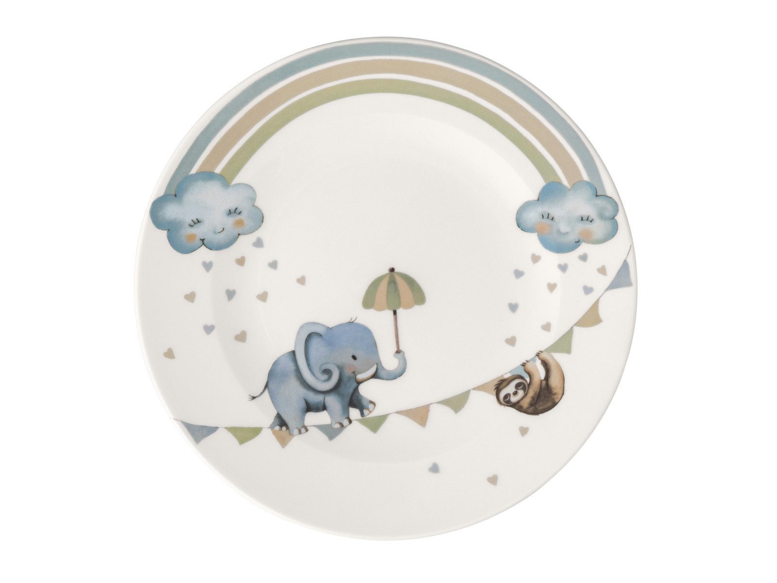 Villeroy & Boch Besteck-Set Walk like an Elephant Kinderteller 21,5cm, Premium Porcelain