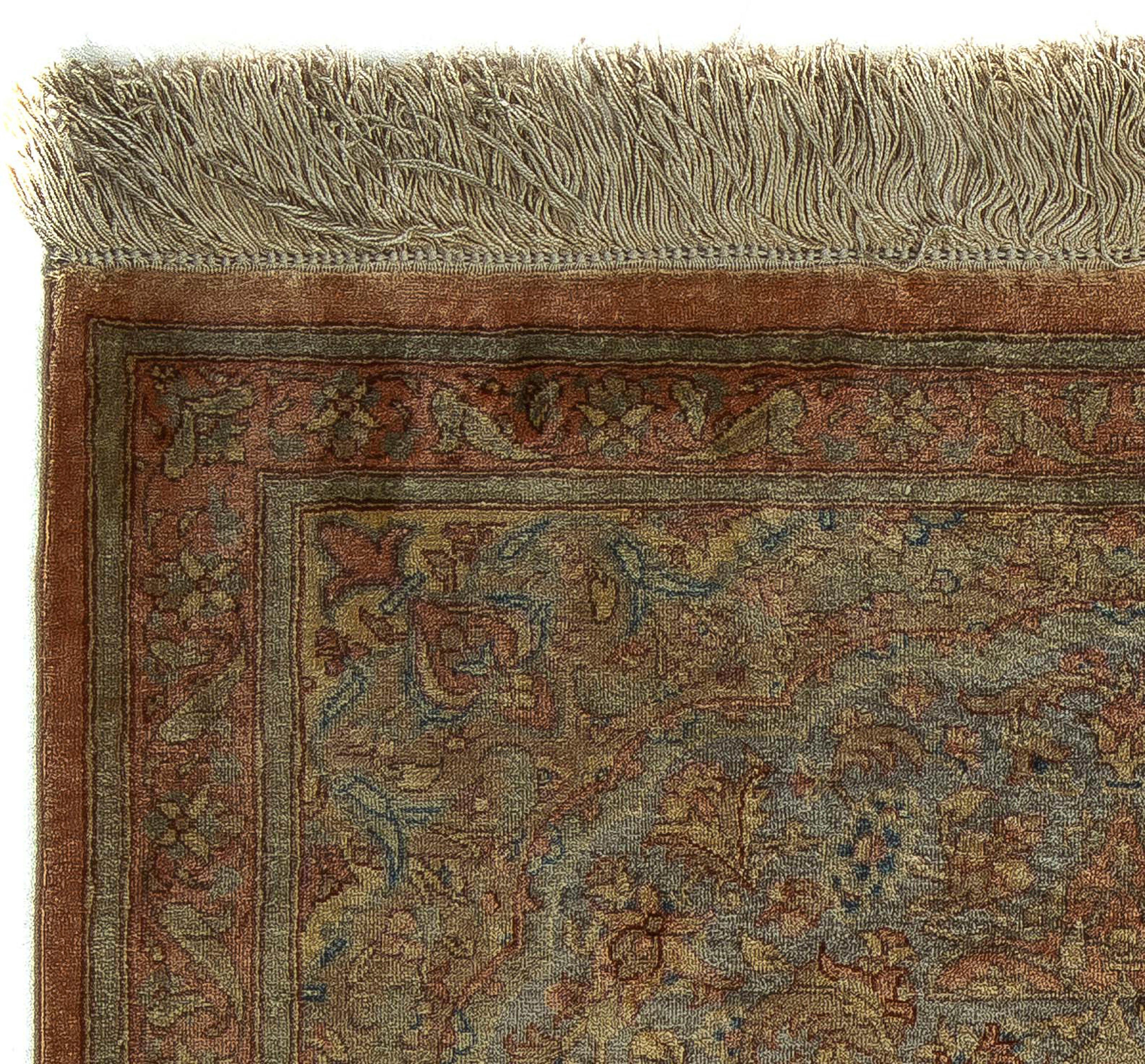 Orientteppich Perser Zertifikat 76 Höhe: morgenland, mit Ghom Wohnzimmer, rechteckig, 57 - Einzelstück mehrfarbig, - - Handgeknüpft, 10 cm x mm