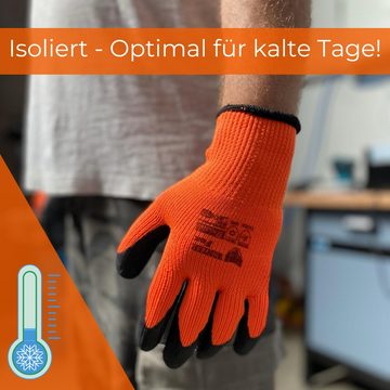 GarPet Arbeitshandschuh-Set Winter Arbeitshandschuhe Handschuhe Wasserdicht Thermo Gr. 9 1 Paar