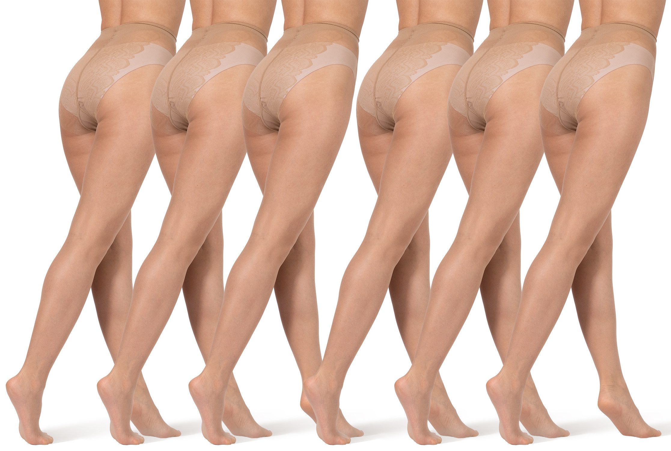 BANANALU Feinstrumpfhose Spitzen Strumpfhose Bikinihöschenteil Mattoptik günstig online kaufen