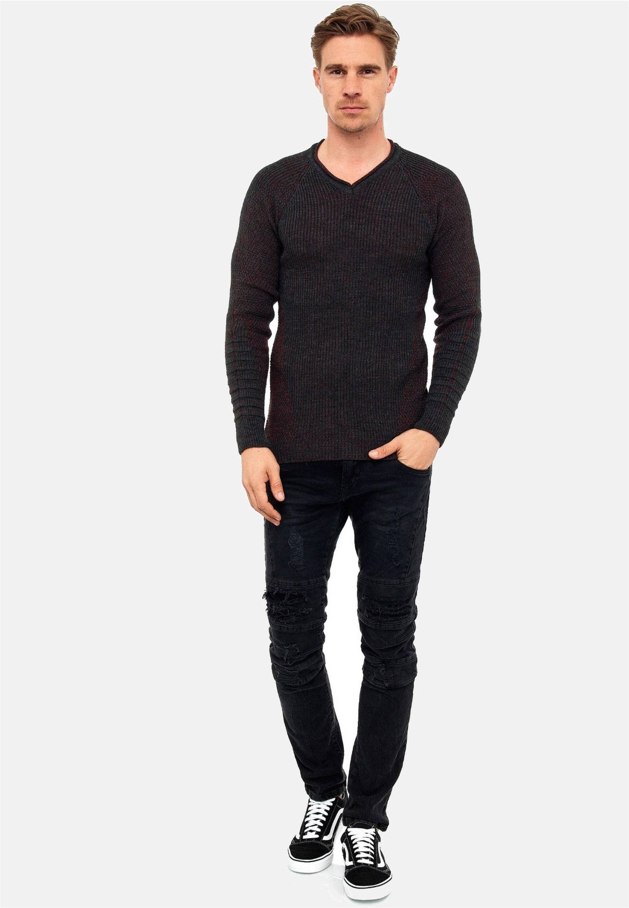 Rusty Neal Strickpullover mit ausgefallenem Strickmuster