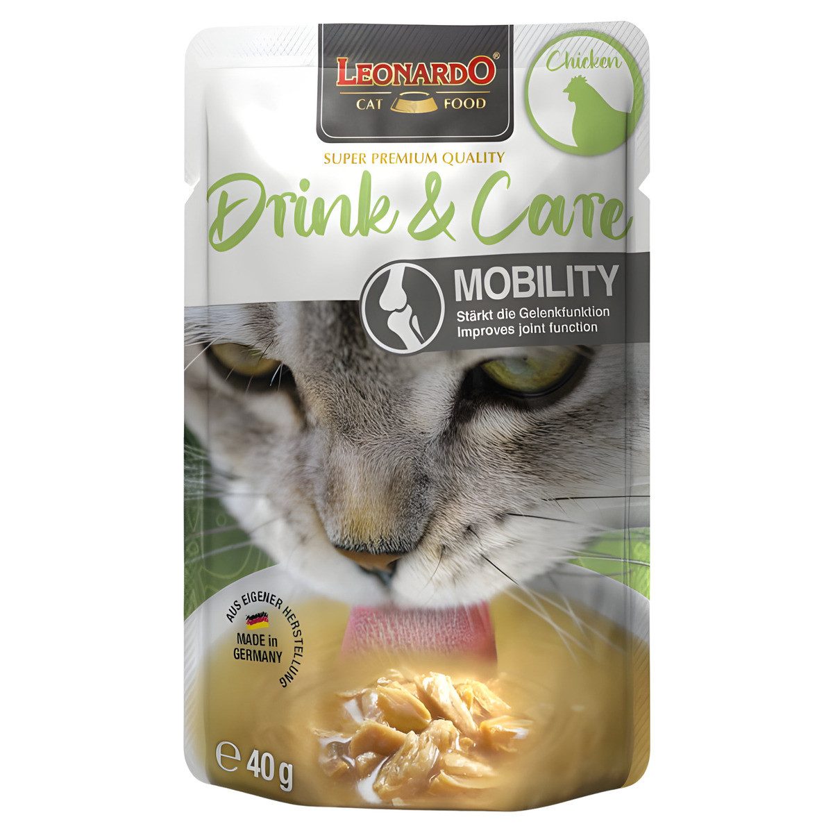 LEONARDO Drink & Care Mobility Chicken 40 g, für: Katze von Leonardo