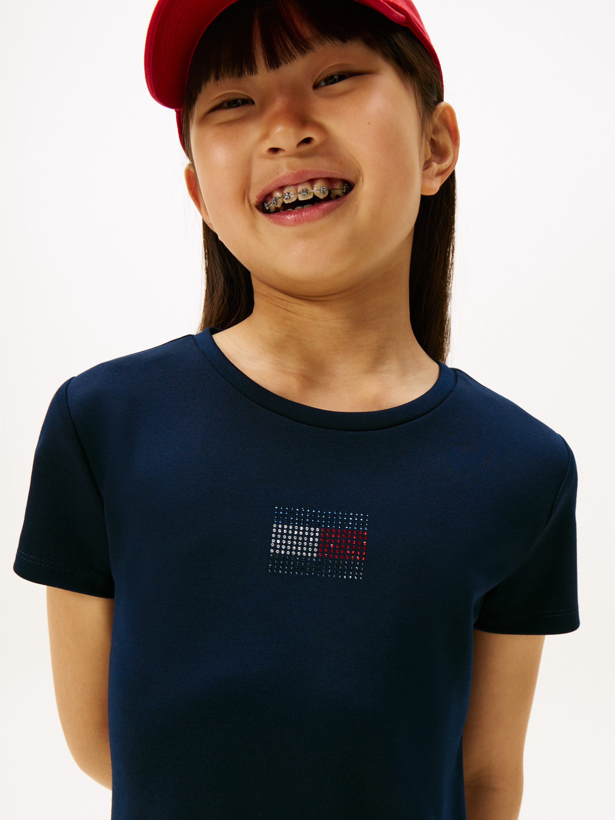 Tommy Hilfiger Shirtkleid STRAIGHT PUNTO DRESS S/S Kinder bis 16 Jahre