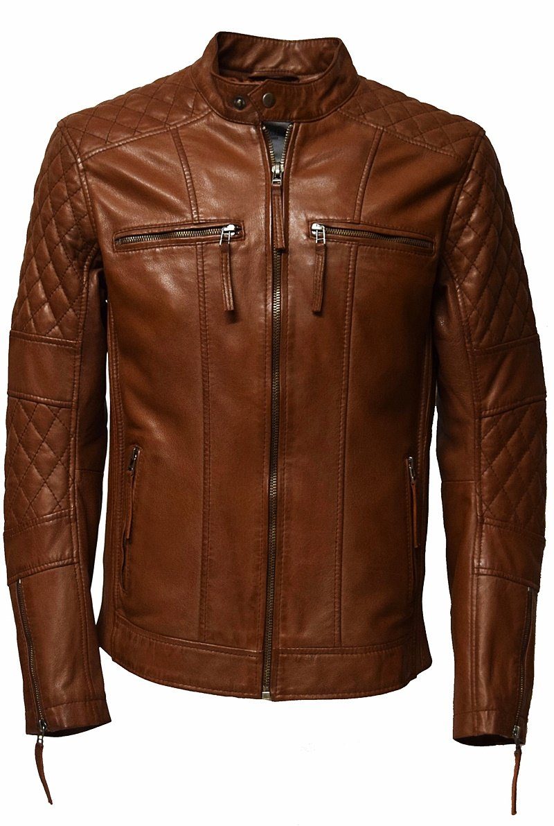 Zimmert Leather Lederjacke Alex washed, gesteppt, pflanzlich gegerbt, Schwa günstig online kaufen