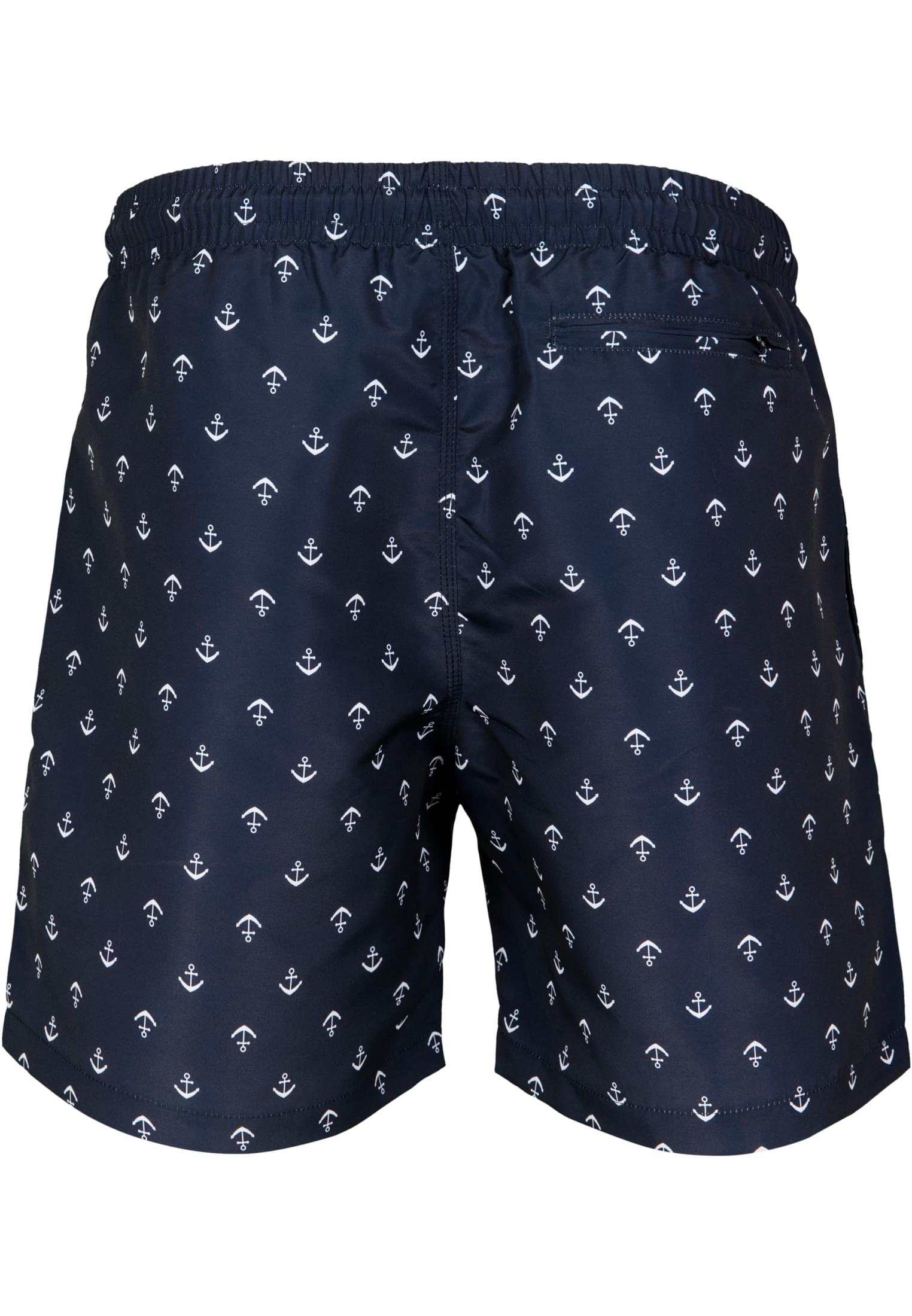 anchor/navy Swim Shorts Badeshorts Pattern Herren URBAN CLASSICS