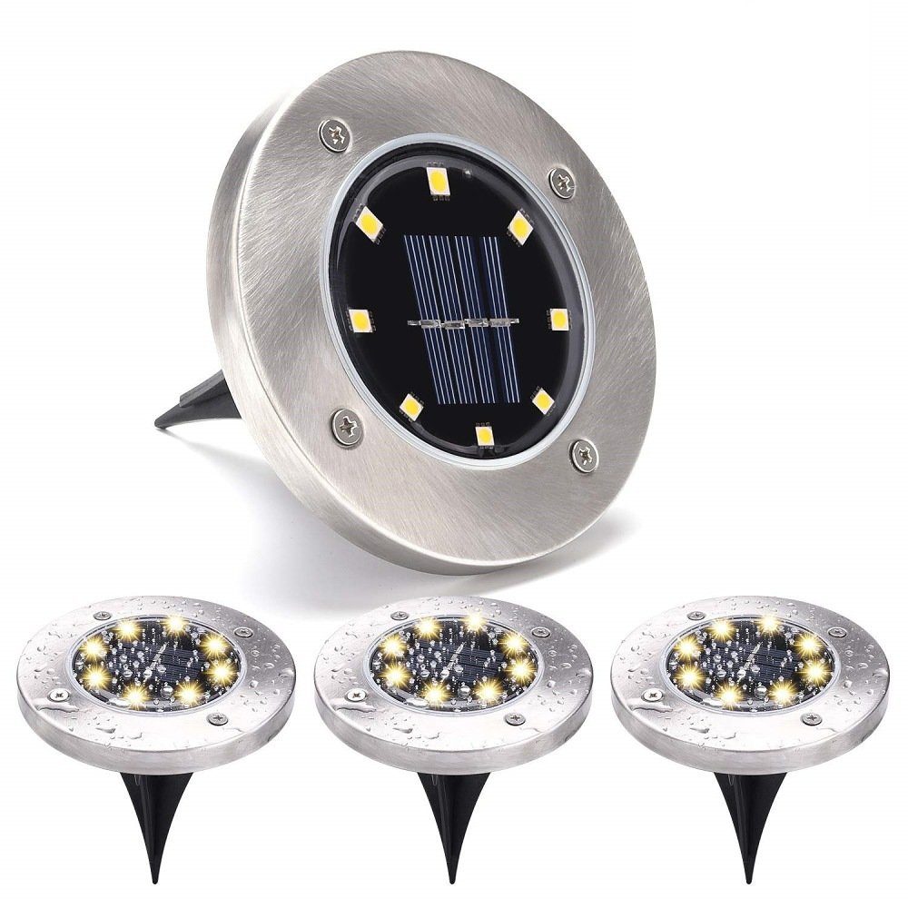 GelldG LED Solarleuchte 4PCS Solarleuchten für Außen, Solarlampen mit 12 LED