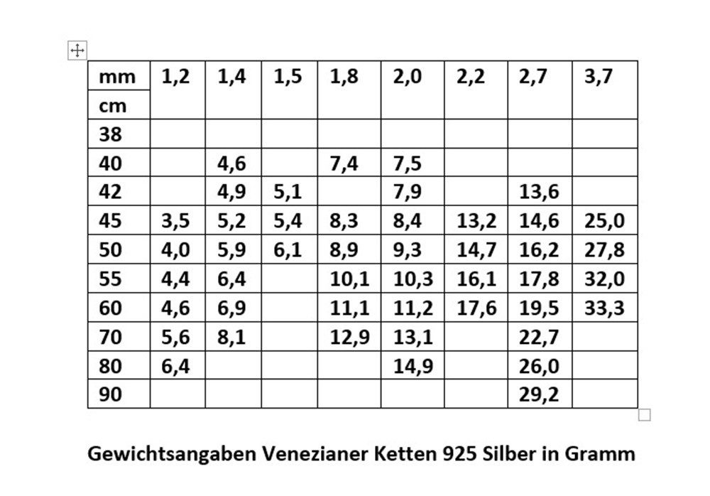 HOPLO Silberkette Silberkette Venezianerkette Länge 42cm günstig online kaufen