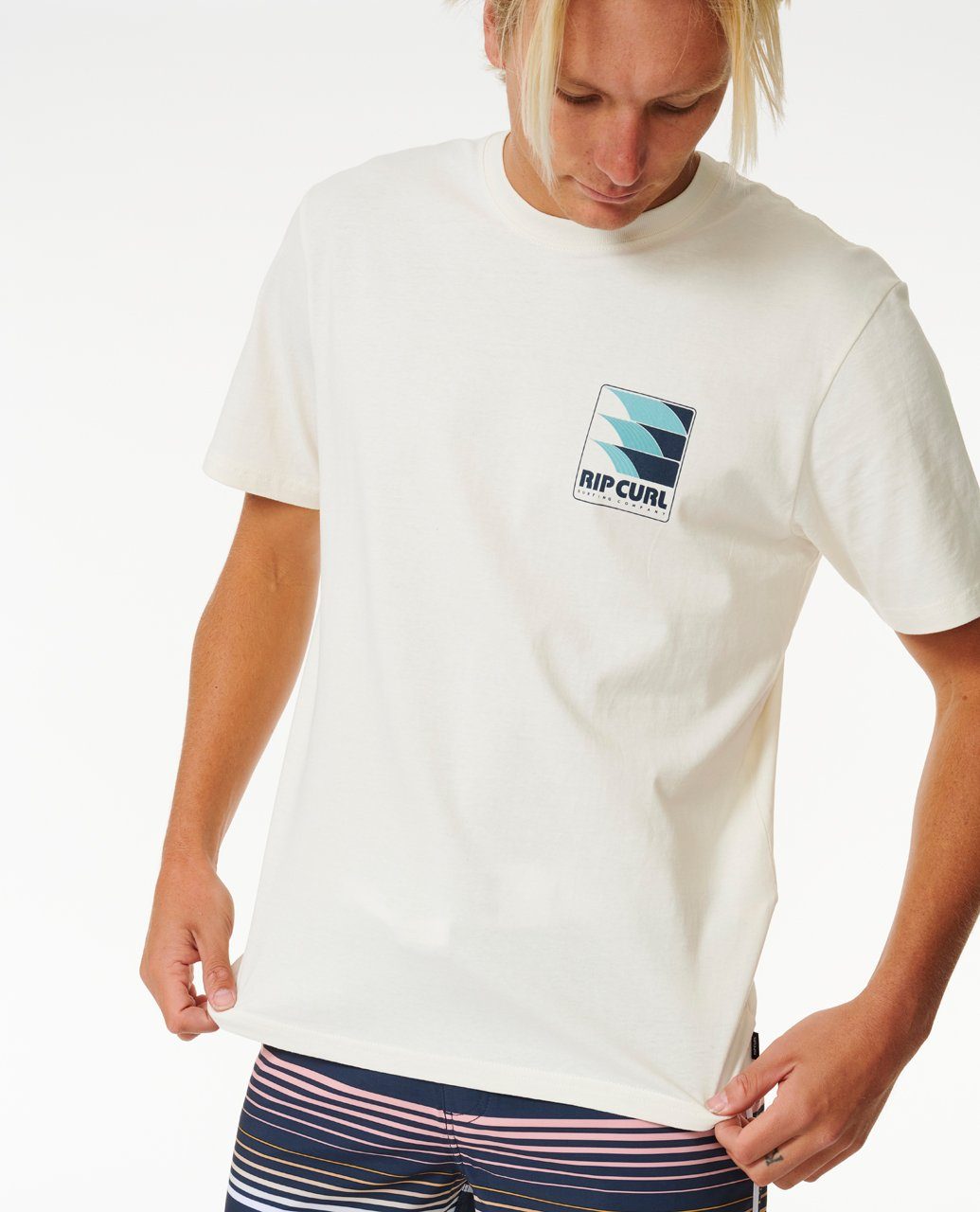 Rip Kurzärmeliges Revival Print-Shirt Line bone Surf Up T-Shirt Curl