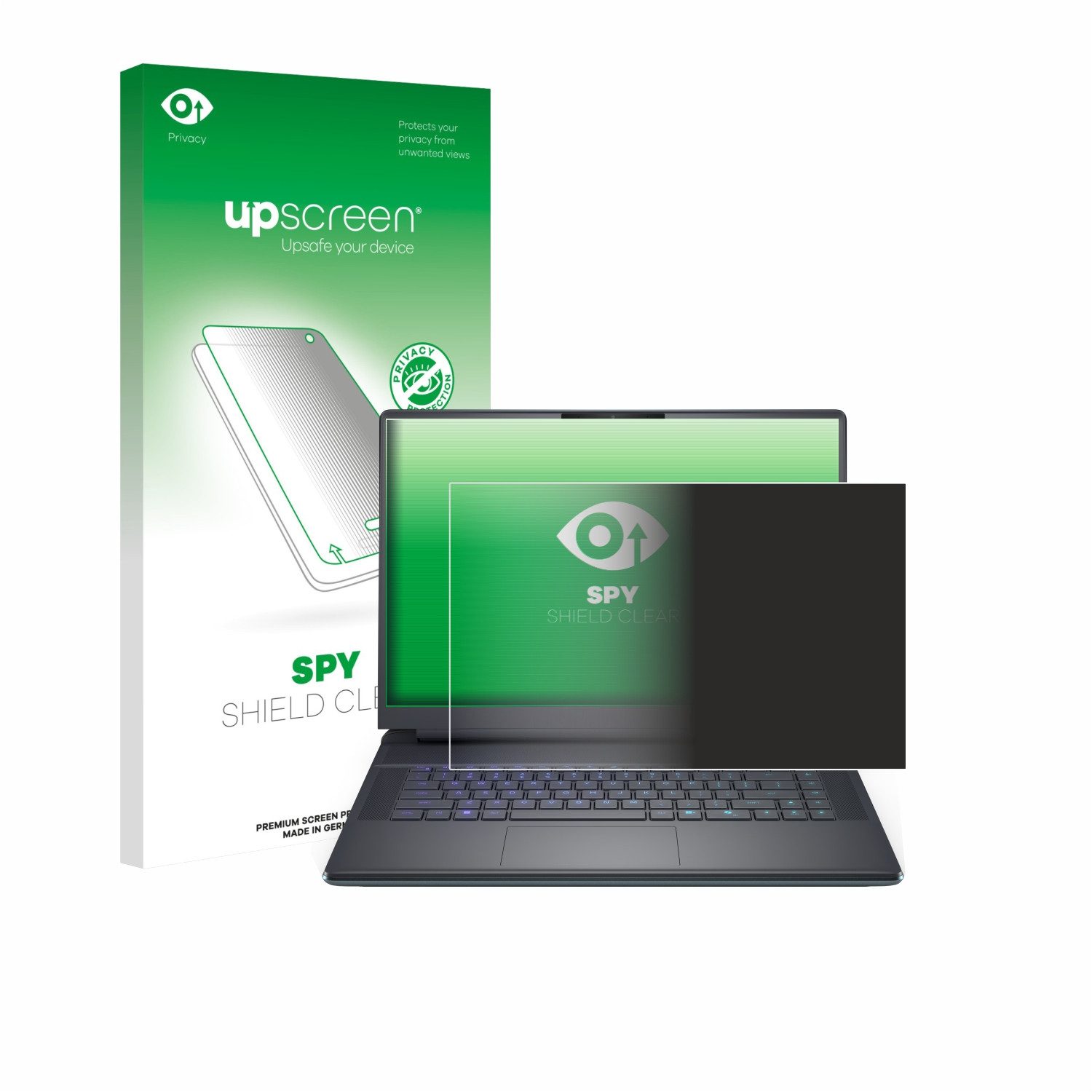 upscreen Displayschutzfolie Sichtschutzfolie für Dell Alienware 16 Area-51, Anti-Spy Privacy Sichtschutz Blickschutzfolie Blaulicht-Schutz