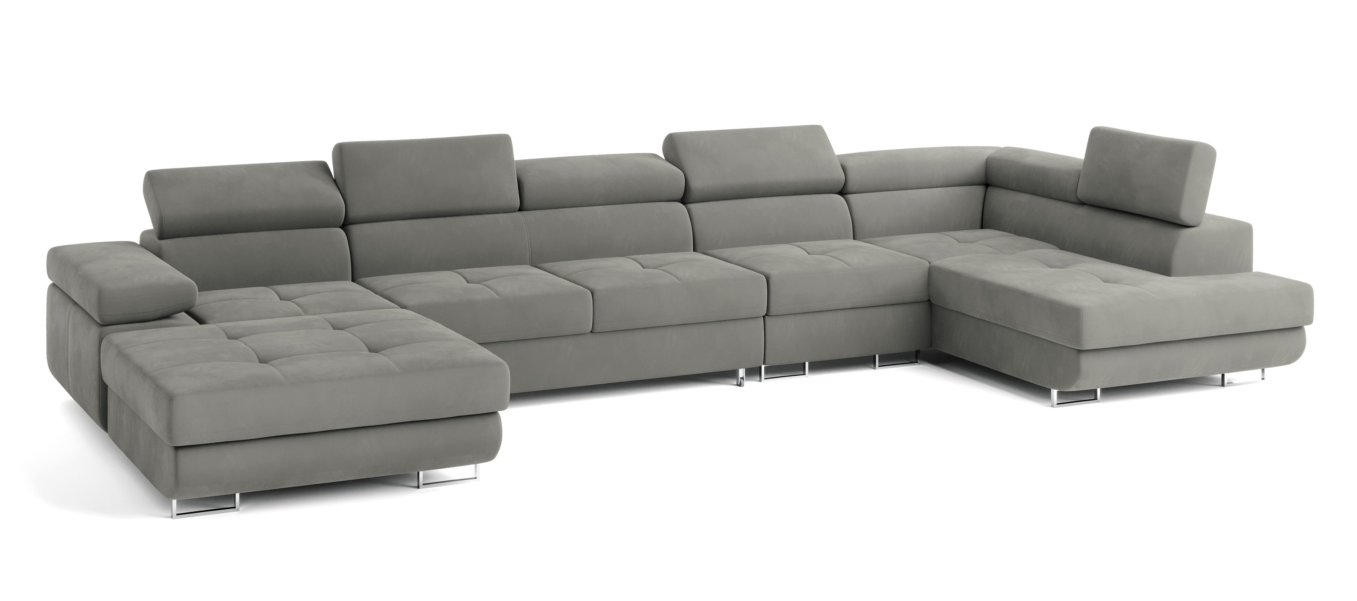 Masseno Ecksofa VELORA mit Schlaffunktion U-Form, günstig online kaufen