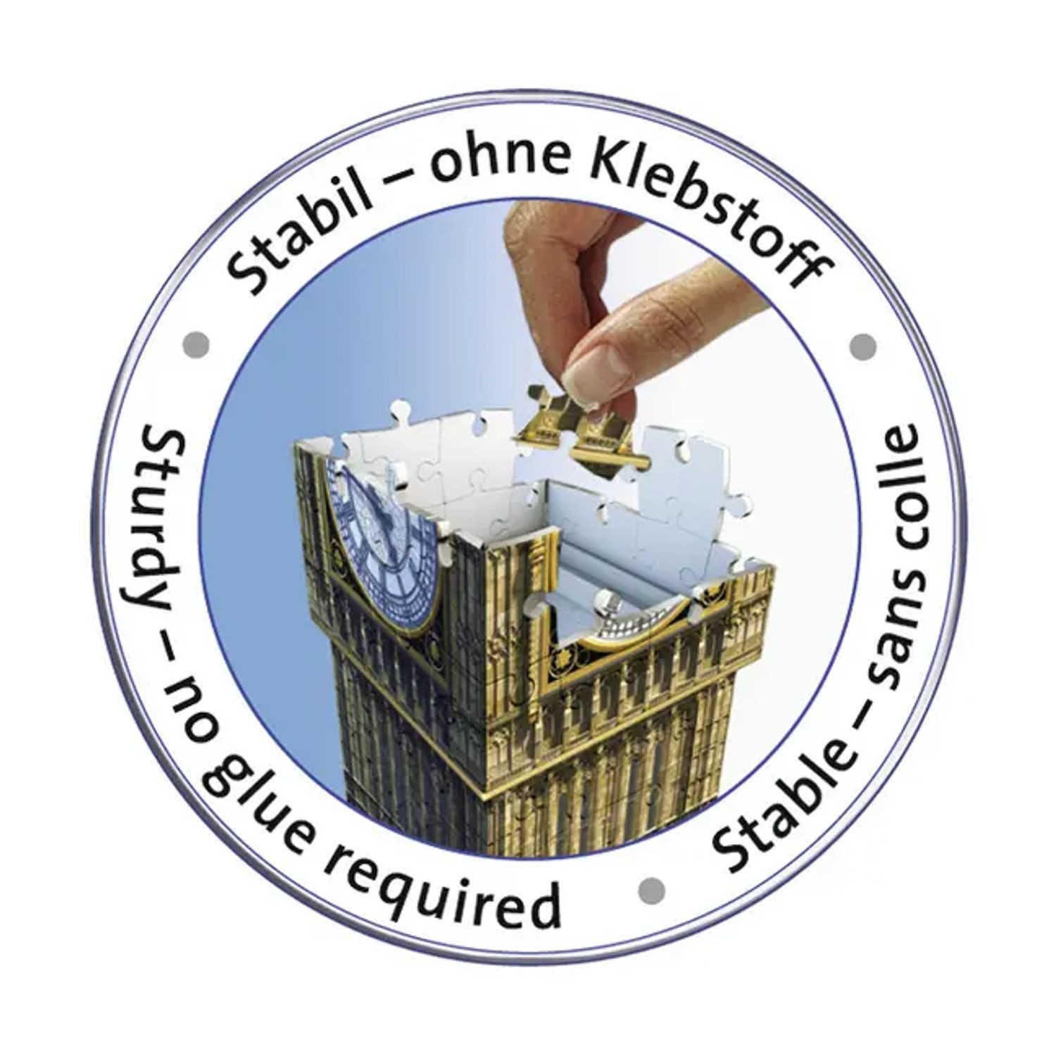 Ravensburger Puzzle Ravensburger 3D Puzzle 12554 - Big Ben - 216 Teile - Der..., 216 Puzzleteile