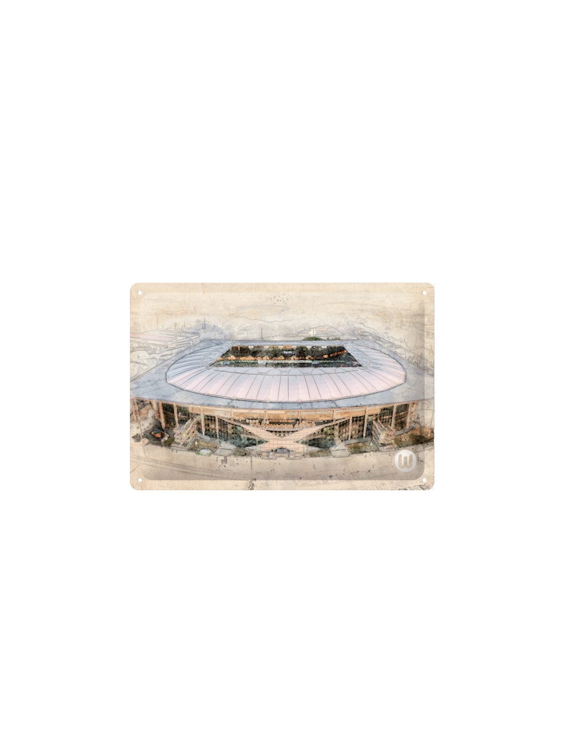 VfL Wolfsburg Wanddekoobjekt VfL Wolfsburg Blechschild Arena