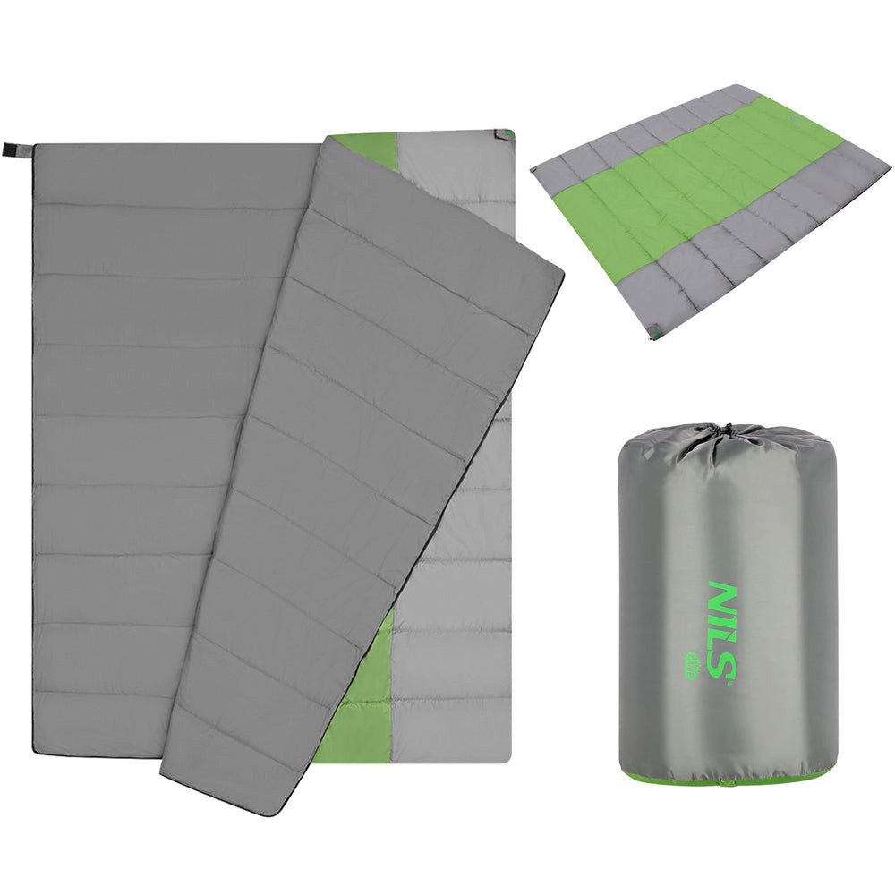NILS CAMP Doppelschlafsack Deckenschlafsack Trekking Zweipersonen (Spar-Set, 1 tlg., 190 x 150 cm warm), für 2 Personen, warm, als Decke nutzbar