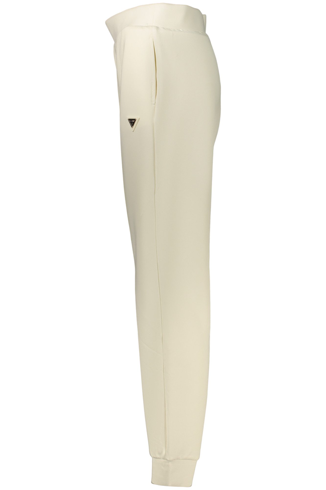 GUESS JEANS 5-Pocket-Hose Weiße Damenjogginghose mit elastischem Bund und Applikation