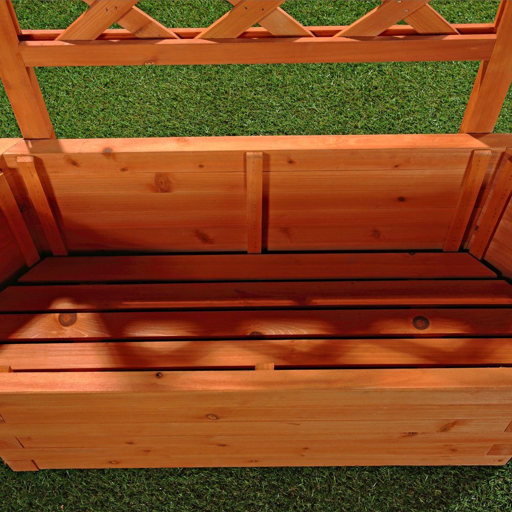 Melko Rosenbogen Rosengitter Spalier mit Blumenkasten 2 Stück Rankgitter Rankhilfe Set, 2 St., 2-er Set, als Sichtschutz verwendbar