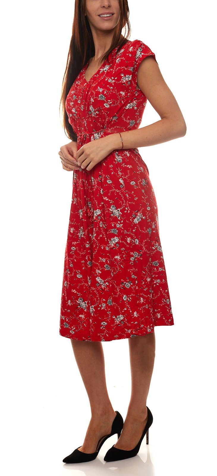 Joe Browns Jerseykleid »Joe Browns Jersey-Kleid wunderschönes Damen Sommer- Kleid Freizeit-Kleid mit Alloverdruck Rot« online kaufen | OTTO