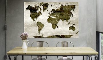 Artgeist Wandbild World Map: Green Planet