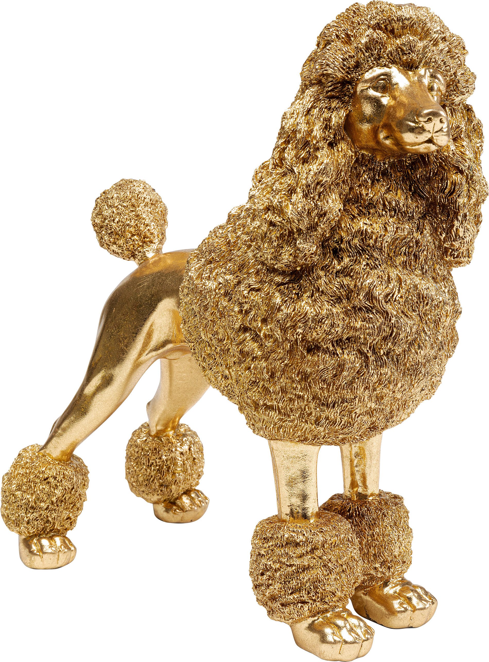Kare Design Dekofigur Mrs Poodle Gold 34cm