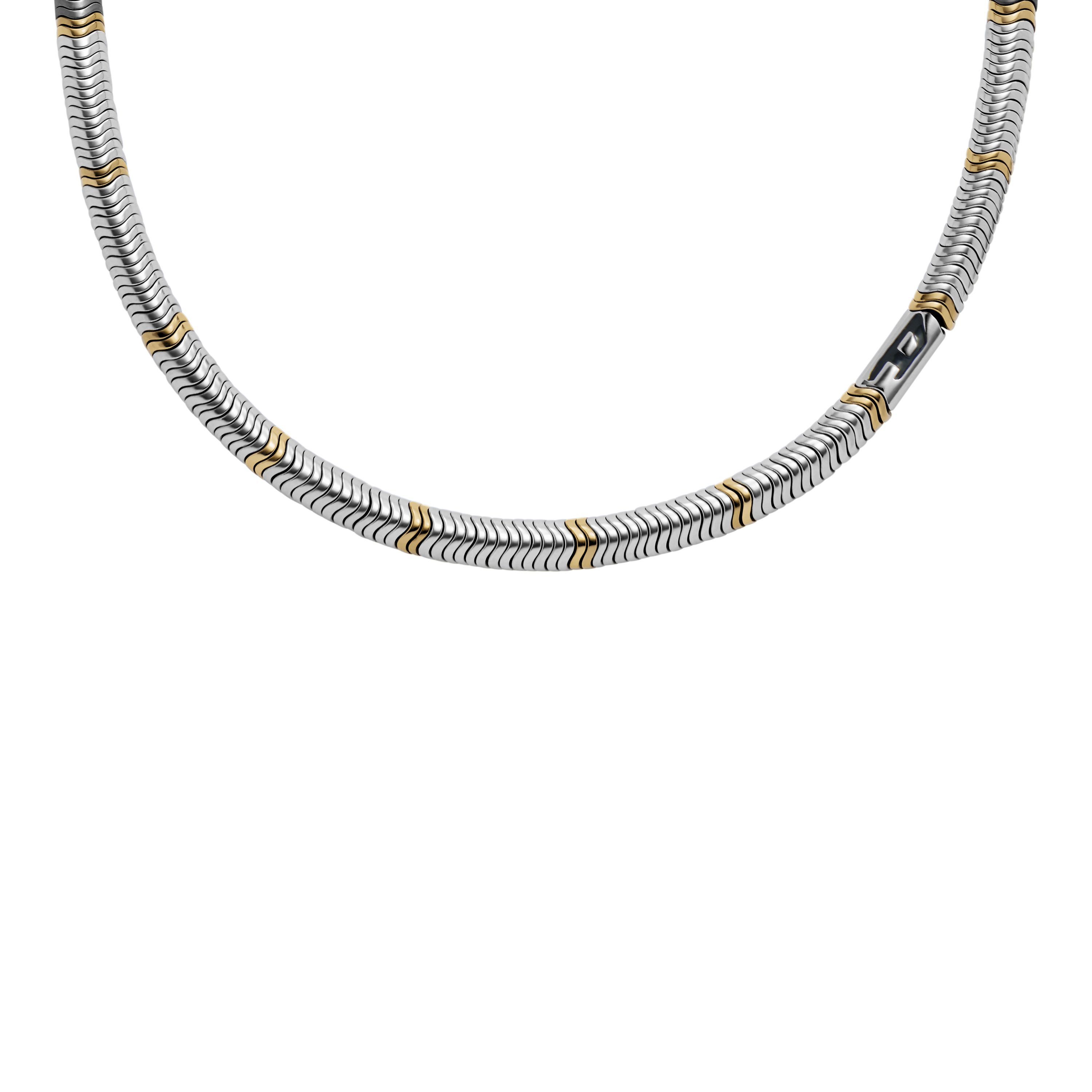 Diesel Kette ohne Anhänger Schmuck Geschenk Edelstahl Nylon D LOGO, mit Hämatit