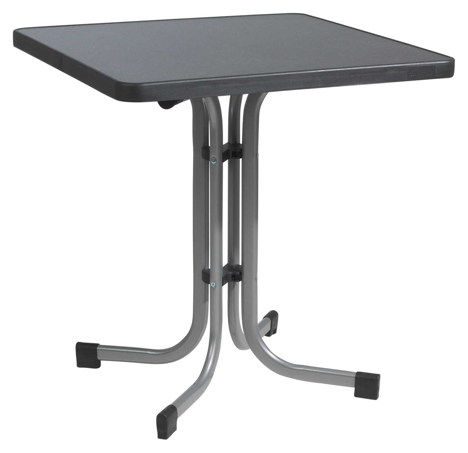 Sieger Gartenmöbel Gartentisch MECALIT, B 70 x T 70 cm, Grau