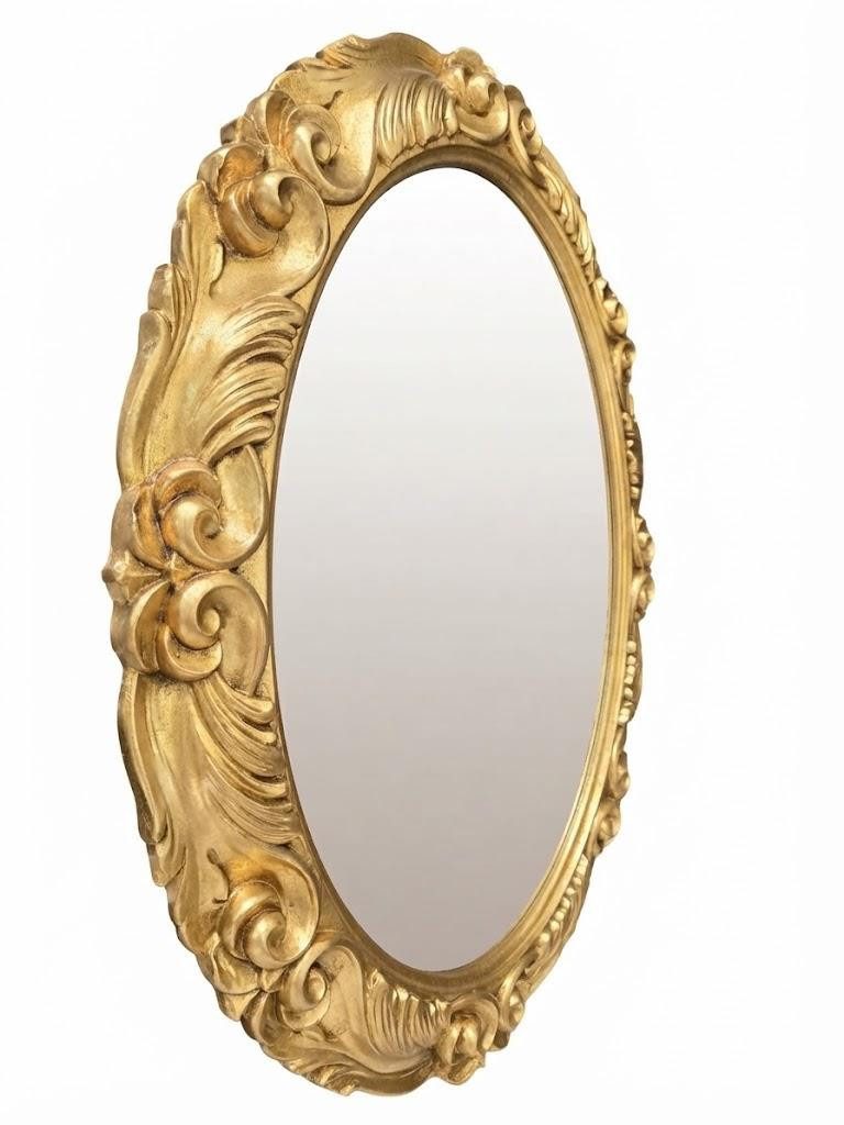 JVmoebel Wandspiegel Exklusiver Wandspiegel Gold Modern Spiegel Flurspiegel Deko Sofort (1-St., 1-tlg)
