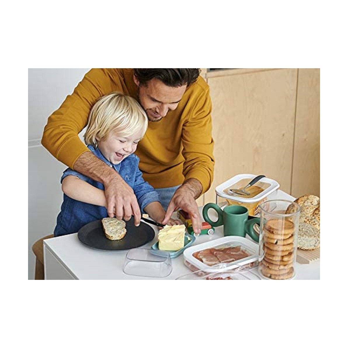 Mepal Vorratsdose Vorratsbehälter Aufschnitt Modula - Kühlschrank Vorratsdose mit Deckel, Styrol-Acrylnitril (SAN), Polyethylen (PE), ideal zum Lagern für Wurst und Käse