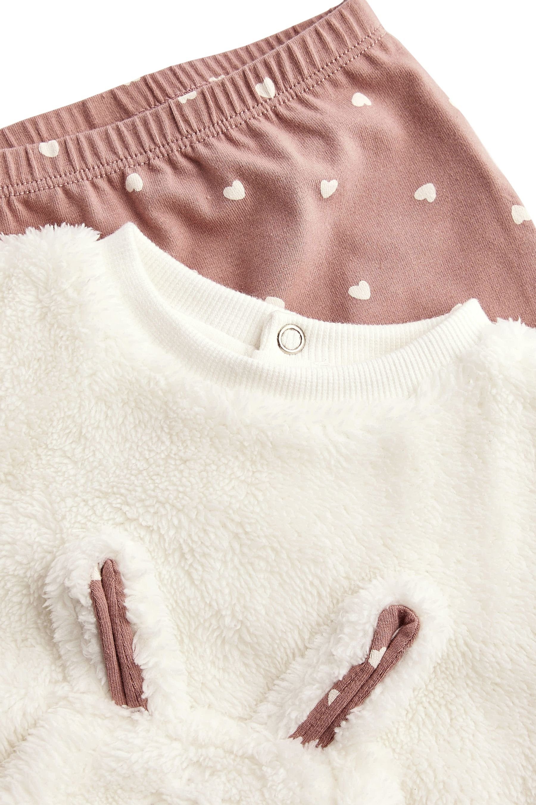 Next Langarmshirt & Leggings 2-teiliges Fleece-Set und Leggings (2-tlg) Sweatshirt Baby