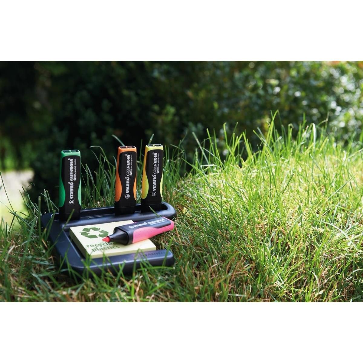STABILO Marker STABILO GREEN BOSS Textmarker - 2+5 mm - 4er Tischset